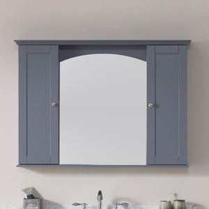 Blossom Rome 48" Charcoal Grey Wall-Mounted Rectangle Mirror Medicine Cabinet