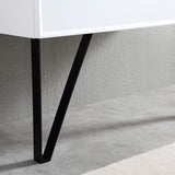 Blossom Sofia 36" 2-Drawer White Wall-Mounted Vanity Set With Acrylic Top and Integrated Single Sink