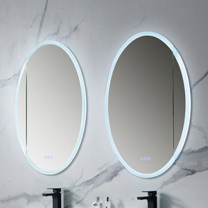 Blossom Spica 24" x 36" Oval Inside LED Light on Door Medicine Cabinet Left