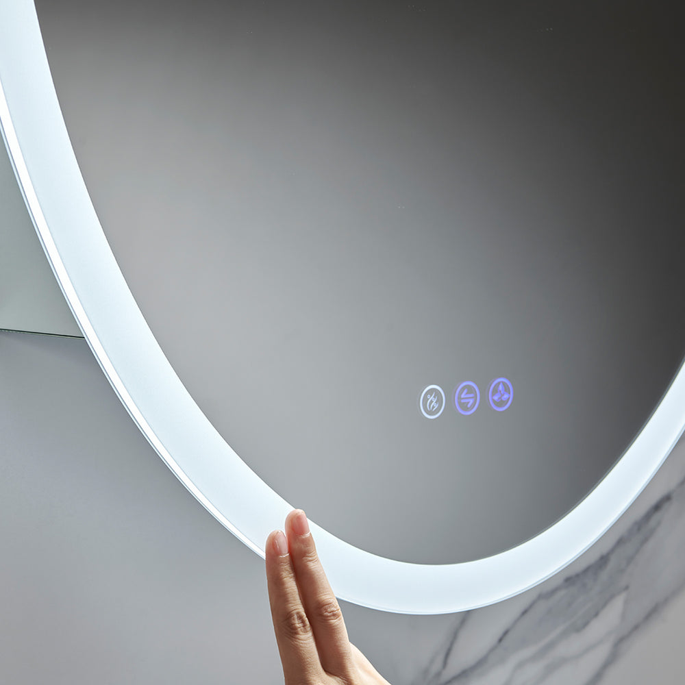 Blossom Spica 24" x 36" Oval Inside LED Light on Door Medicine Cabinet Left