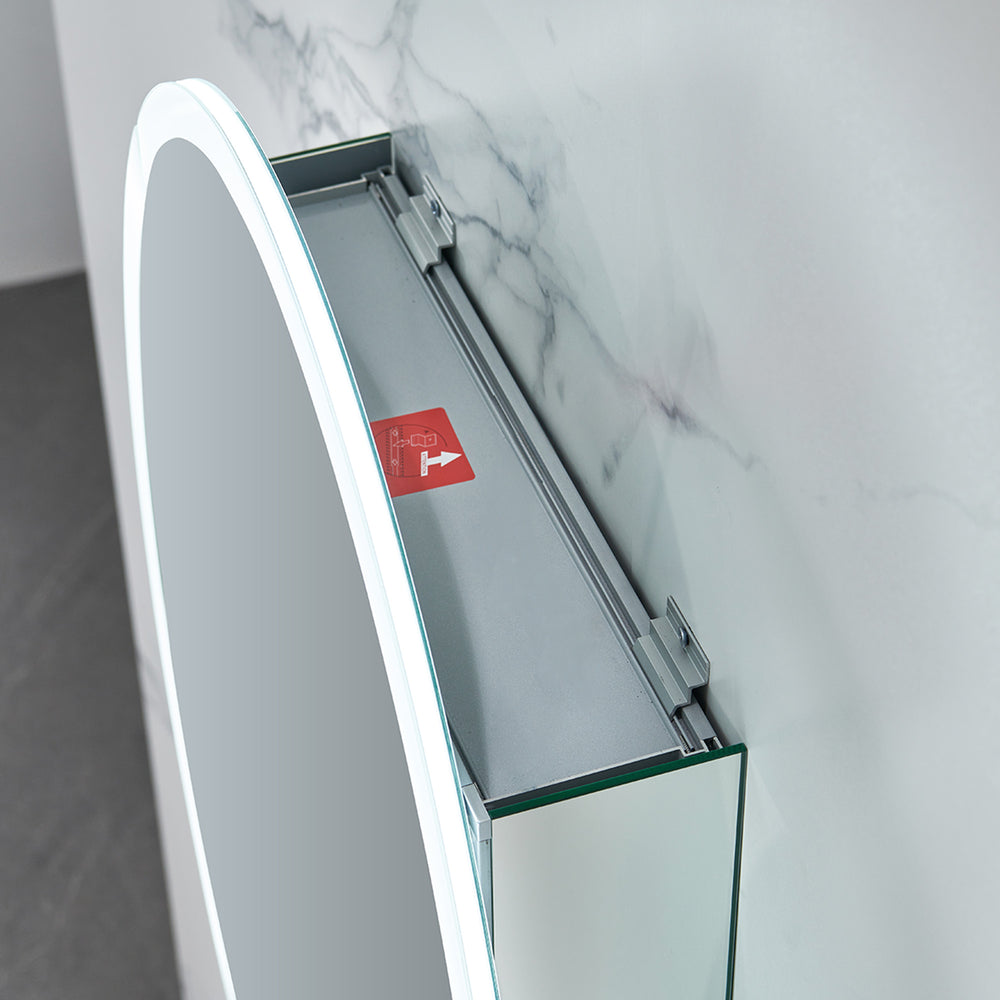 Blossom Spica 24" x 36" Oval Inside LED Light on Door Medicine Cabinet Left