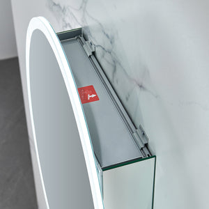 Blossom Spica 24" x 36" Oval Inside LED Light on Door Medicine Cabinet Left