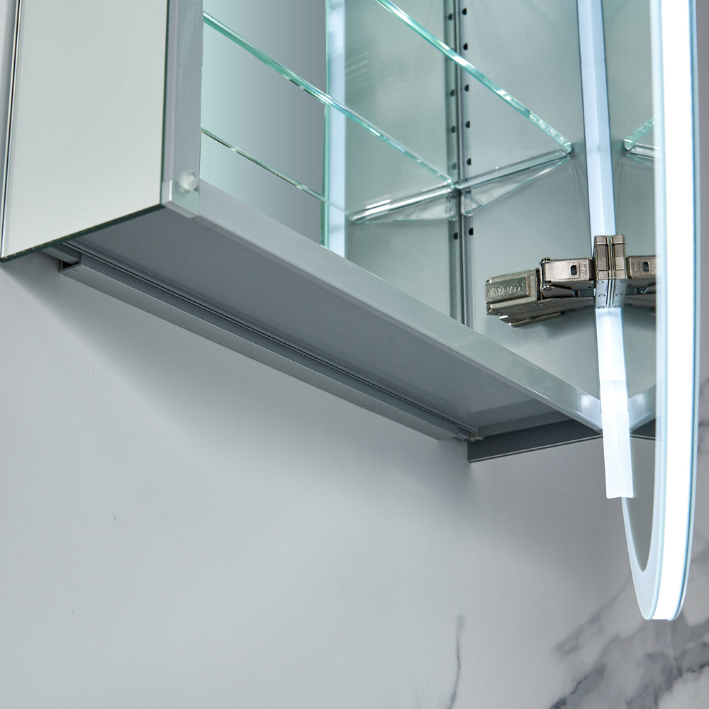 Blossom Spica 24" x 36" Oval Inside LED Light on Door Medicine Cabinet Left