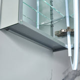 Blossom Spica 24" x 36" Oval Inside LED Light on Door Medicine Cabinet Left