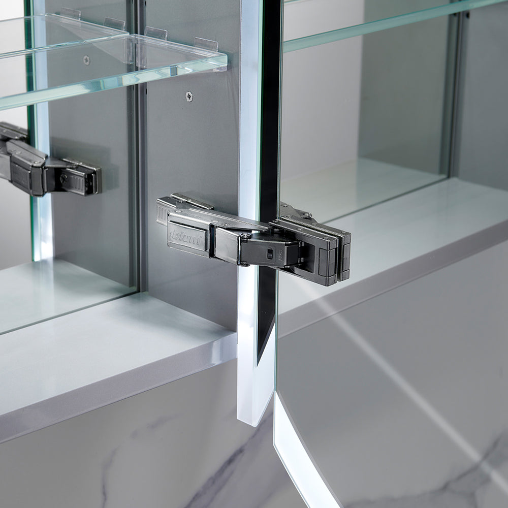 Blossom Spica 24" x 36" Oval Inside LED Light on Door Medicine Cabinet Left