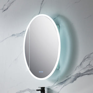 Blossom Spica 24" x 36" Oval Inside LED Light on Door Medicine Cabinet Left