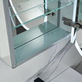 Blossom Spica 24" x 36" Oval Inside LED Light on Door Medicine Cabinet Left