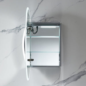 Blossom Spica 24" x 36" Oval Inside LED Light on Door Medicine Cabinet Left