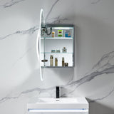 Blossom Spica 24" x 36" Oval Inside LED Light on Door Medicine Cabinet Left