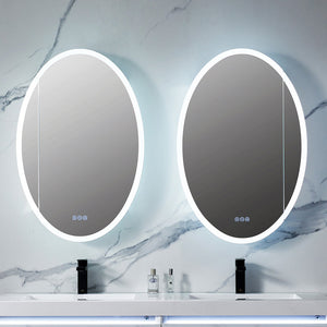 Blossom Spica 24" x 36" Oval Inside LED Light on Door Medicine Cabinet Left