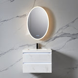 Blossom Spica 24" x 36" Oval Inside LED Light on Door Medicine Cabinet Left