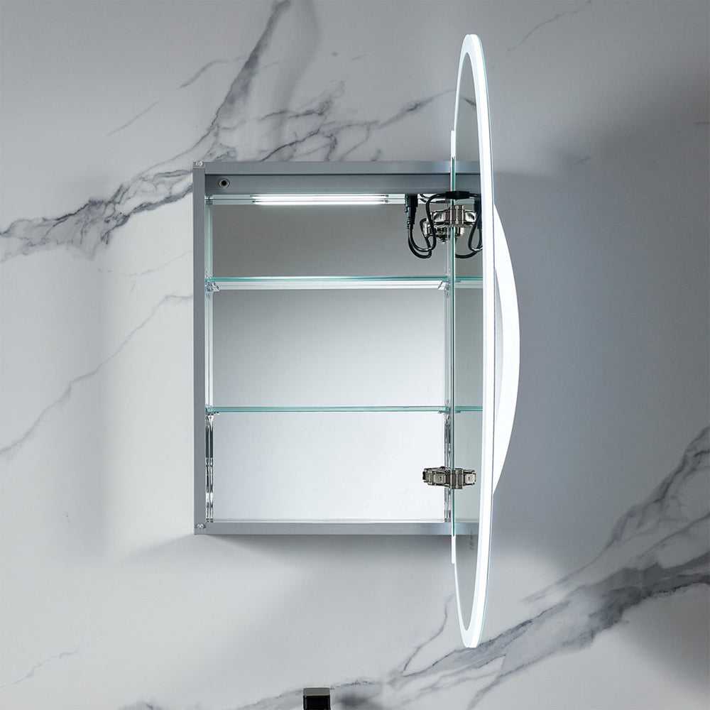 Blossom Spica 24" x 36" Oval Inside LED Light on Door Medicine Cabinet Right