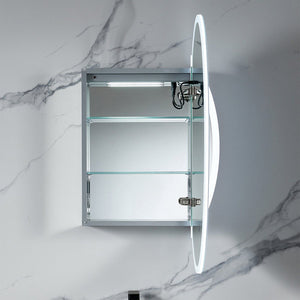 Blossom Spica 24" x 36" Oval Inside LED Light on Door Medicine Cabinet Right