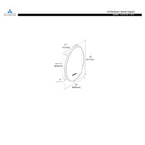 Blossom Spica 24" x 36" Oval Inside LED Light on Door Medicine Cabinet Right