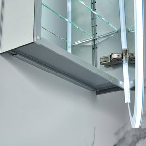 Blossom Spica 24" x 36" Oval Inside LED Light on Door Medicine Cabinet Right