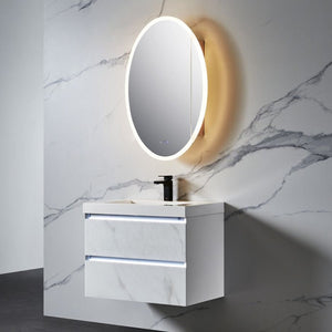 Blossom Spica 24" x 36" Oval Inside LED Light on Door Medicine Cabinet Right