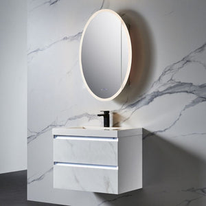 Blossom Spica 24" x 36" Oval Inside LED Light on Door Medicine Cabinet Right