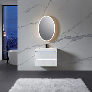 Blossom Spica 24" x 36" Oval Inside LED Light on Door Medicine Cabinet Right