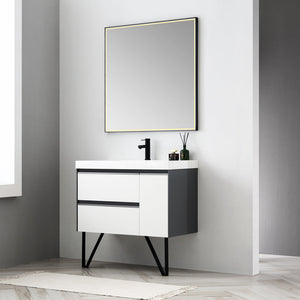 Blossom Stellar 48" x 30" Brush Gold Wall-Mounted Rectangle LED Mirror