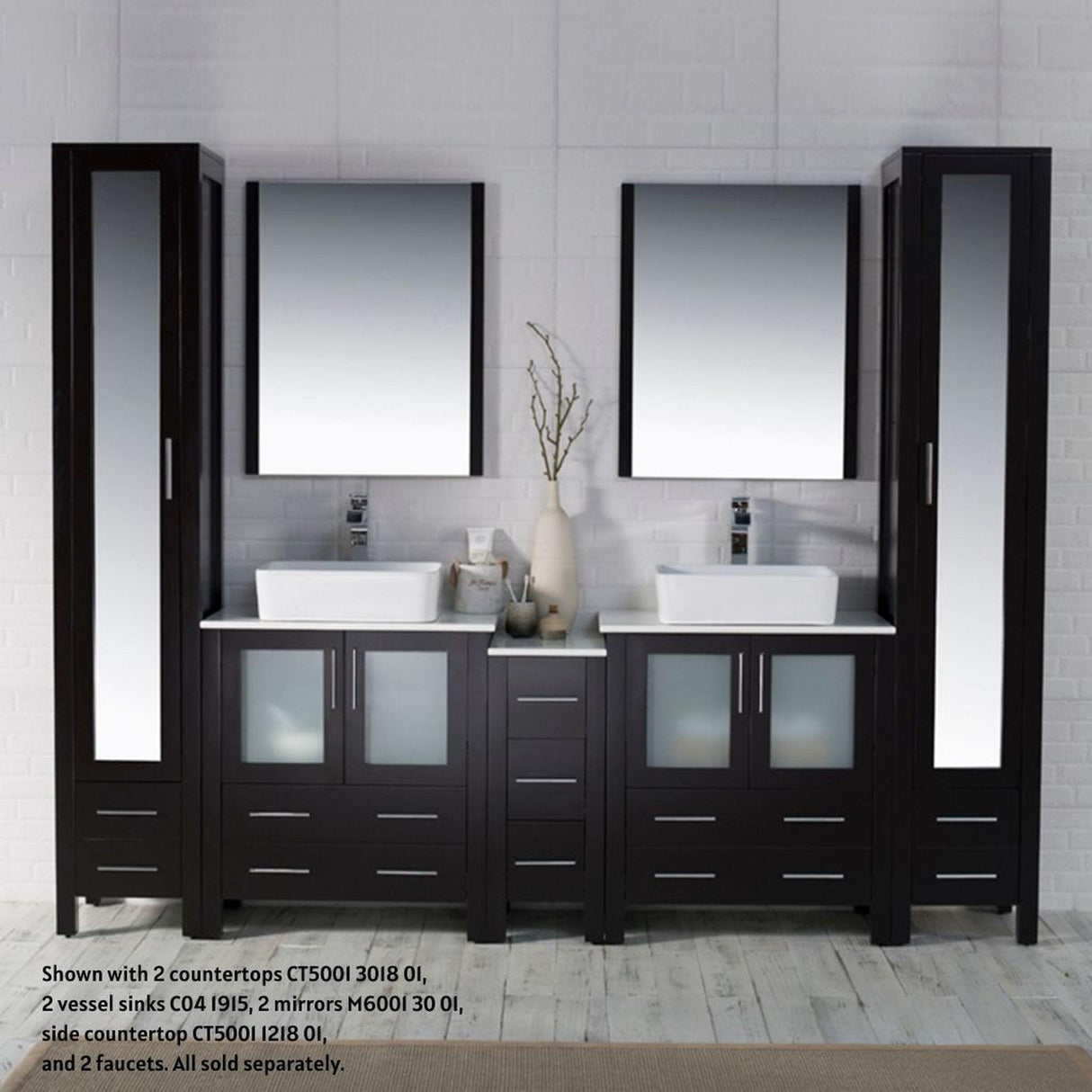 Blossom Sydney 102" Espresso Freestanding Vanity Base