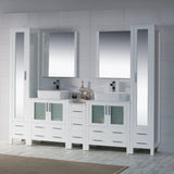 Blossom Sydney 102" White Freestanding Vanity With Ceramic Double Vessel Sinks