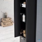 Blossom Sydney 16" x 82" Espresso Mirror Linen Cabinet (Left Side)