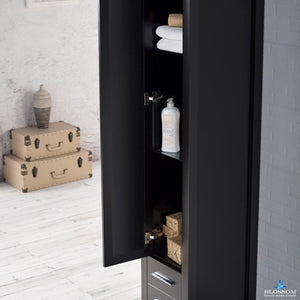 Blossom Sydney 16" x 82" Espresso Mirror Linen Cabinet (Left Side)