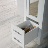 Blossom Sydney 16" x 82" Glossy White Mirror Linen Cabinet (Left Side)