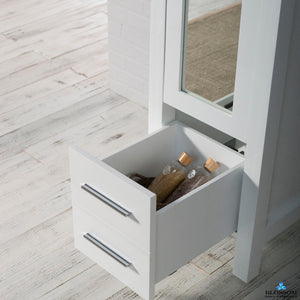 Blossom Sydney 16" x 82" Glossy White Mirror Linen Cabinet (Left Side)