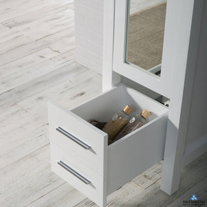 Blossom Sydney 16" x 82" Glossy White Mirror Linen Cabinet (Right Side)