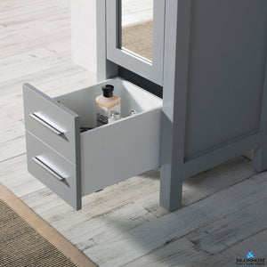 Blossom Sydney 16" x 82" Metal Grey Mirror Linen Cabinet (Left Side)