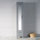 Blossom Sydney 16" x 82" Metal Grey Mirror Linen Cabinet (Left Side)