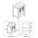 Blossom Sydney 24" Espresso Freestanding Vanity Base