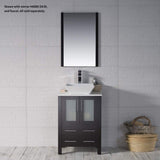 Blossom Sydney 24" Espresso Freestanding Vanity Set With Ceramic Vessel Single Sink