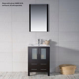 Blossom Sydney 24" Espresso Freestanding Vanity Set With Integrated Single Sink Ceramic Top