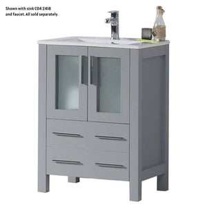 Blossom Sydney 24" Metal Gray Freestanding Vanity Base