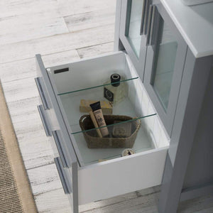 Blossom Sydney 24" Metal Gray Freestanding Vanity Set With Ceramic Vessel Single Sink