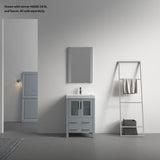 Blossom Sydney 24" Metal Gray Freestanding Vanity Set With Integrated Single Sink Ceramic Top