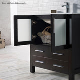 Blossom Sydney 30" Espresso Freestanding Vanity Set With Integrated Single Sink Ceramic Top and Mirror
