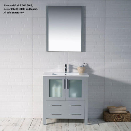 Blossom Sydney 30" Metal Gray Freestanding Vanity Base