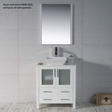 Blossom Sydney 30" White Freestanding Vanity Set With Ceramic Vessel Single Sink