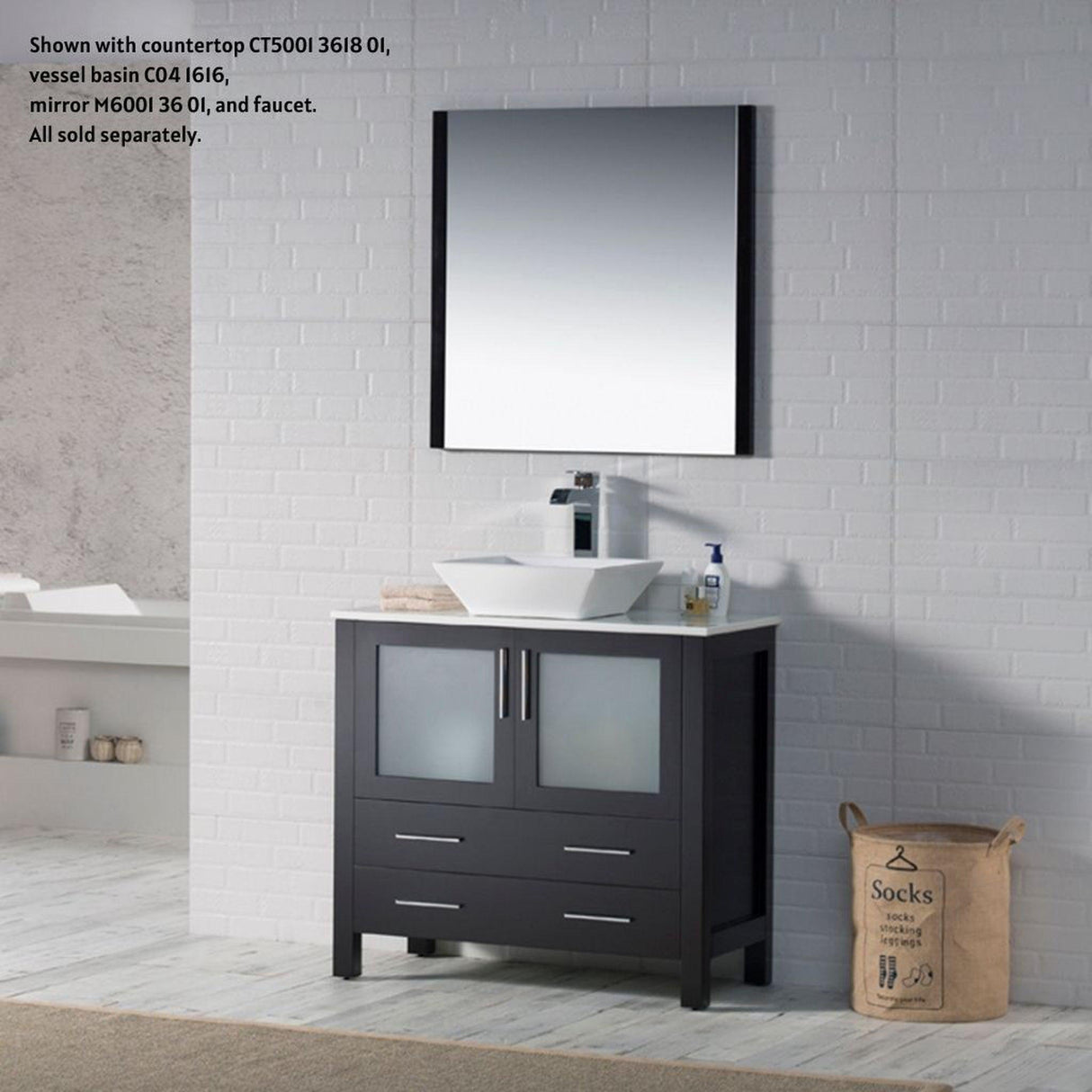 Blossom Sydney 36" Espresso Freestanding Vanity Base