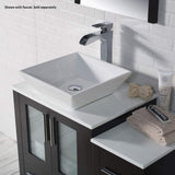 Blossom Sydney 36" Espresso Freestanding Vanity Set With Ceramic Vessel Single Sink, Mirror and Side Cabinet