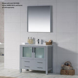 Blossom Sydney 36" Metal Gray Freestanding Vanity Base