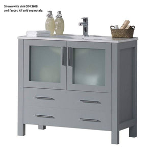 Blossom Sydney 36" Metal Gray Freestanding Vanity Base