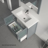 Blossom Sydney 36" Metal Gray Freestanding Vanity Set With Integrated Single Sink Ceramic Top and Mirror
