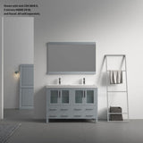 Blossom Sydney 48" Metal Gray Freestanding Vanity Base