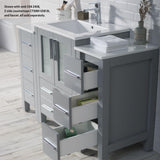 Blossom Sydney 48" Metal Gray Freestanding Vanity Base With Side Cabinet