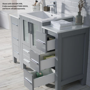 Blossom Sydney 48" Metal Gray Freestanding Vanity Base With Side Cabinet