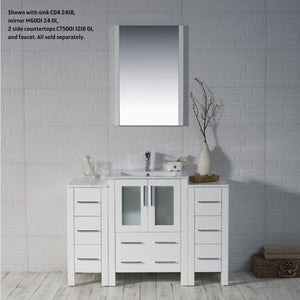 Blossom Sydney 48" White Freestanding Vanity Base With Side Cabinet